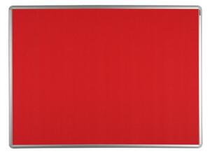 Textilná nástenka ekoTAB v hliníkovom ráme, 900 x 600 mm, červená