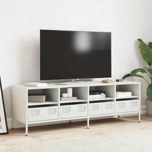 TV skrinka biela 135x39x43,5 cm oceľ valcovaná za studena