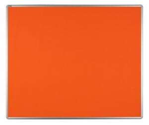 Textilná nástenka ekoTAB v hliníkovom ráme, 1200 x 900 mm, oranžová