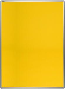 Textilná nástenka ekoTAB v hliníkovom ráme, 900 x 600 mm, žltá