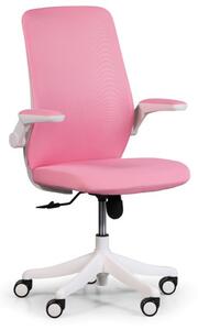 Kancelárska stolička so sieťovaným operadlom BUTTERFLY, ružová