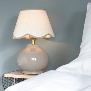 PR Home stolová lampa Nell, nugátová, keramika, výška 34 cm, E27, Hnedá / hrdzavá, Obývacia izba / jedáleň, Keramický, Vidiecky / Rustikálny, Stolová lampa