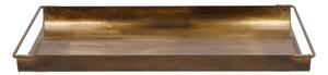 Mosadzný antik kovový dekoračný podnos Debra - 31*20*3 cm - daan kromhout