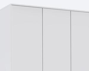 Šatníková skriňa Rasant Extra, 168 cm, biela/sivá