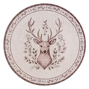 Béžový servírovací tanier s jeleňom Gentle Wilderness - Ø 33*1 cm - Clayre & Eef