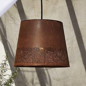 PR Home závesné svietidlo Corta, farba hrdza, zástrčka, Ø 38 cm, E27, Hnedá / hrdzavá, Obývacia izba / jedáleň, kov, Industriálny dizajn, Závesné svietidlo