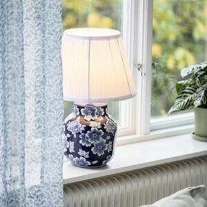 PR Home stolová lampa Fanny, modrá/biela, keramika, 47 cm, E27, Modrá, Obývacia izba / jedáleň, Keramický, Moderný, Stolová lampa