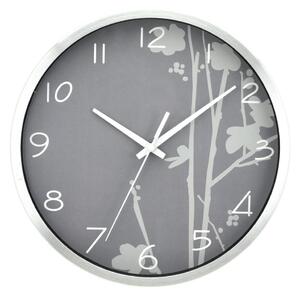 NÁSTENNÉ HODINY, sivá, strieborná, 25 cm Ambia Home - Hodiny