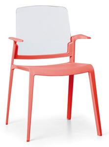 Plastová stolička GEORGE, Červená