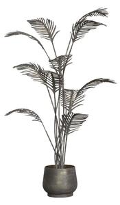 Mosadzná antik kovová dekorácia kvetina v kvetináči - 53*94 cm - Chic Antique
