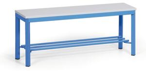 Šatníková lavica s botníkom, sedák - lamino, dĺžka 1000 mm, modrá