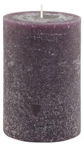 Fialová široká sviečka Macon Rustic plum - Ø 10*15cm/ 90h - Chic Antique