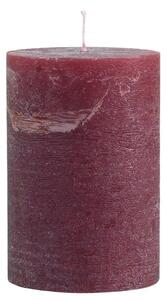 Červená široká sviečka Rustic pillar red - Ø 10*15cm/ 90h - Chic Antique
