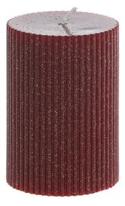 Krémová široká sviečka s drážkami a trblietkami Macon - Ø 7*10cm / 40h - Chic Antique