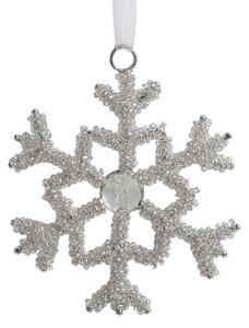 Champagne antik závesná dekorácia snehová vločka Snowflake - 9 cm - Chic Antique