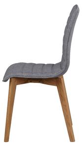 Sivá jedálenská stolička s hnedými nohami Rowico Grace