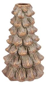 Mosadzný antik cementový svietnik v tvare stromčeka Tree - Ø 11*19 cm - daan kromhout