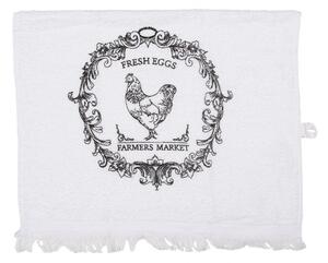 Guest Towel 40x66 Cm White Cotton Rooster - Easter - Clayre & Eef