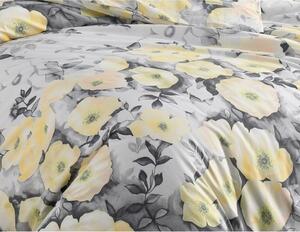 BedTex Bavlnené obliečky Alisa žltá, 140 x 200 cm, 70 x 90 cm