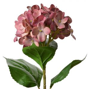 Tmavo ružová umelá kvetina hortenzie Hydrangea - 16*15*68 cm - Clayre & Eef
