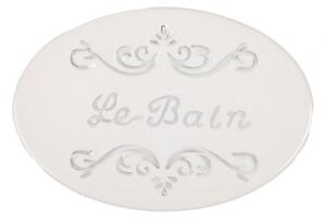 Keramická oválna mydelnička Le Bain - 13*9*3 cm - Clayre & Eef