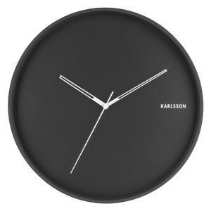 Čierne nástenné hodiny Karlsson Hue, ø 40 cm