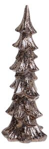 Keramický trblietavý dekoračný vianočný stromček Mocca - 14*11*37 cm - Chic Antique