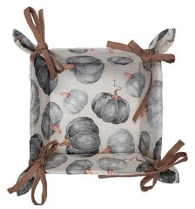 Bavlnený košík na pečivo s tekvicami Country Style Pumpkin - 35*35*8 cm - Clayre & Eef