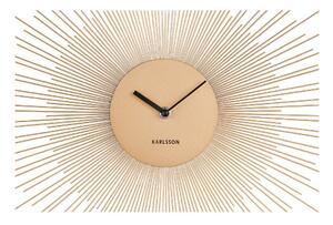 Nástenné hodiny v zlatej farbe Karlsson Peony Large, ø 60 cm