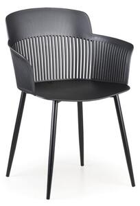 Plastová bistro stolička MOLLY, čierna