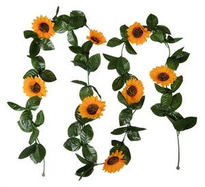 Dekorácia umelá girlanda slnečnica Sunflowers - 200*14*5 cm - Clayre & Eef