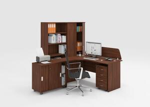 Zostava kancelárskeho nábytku MIRELLI A+, typ C, ľavá, orech