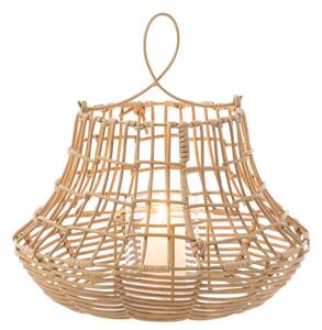 Béžový ratanový závesný lampáš Giro - 33*33*33 cm - J-Line by Jolipa