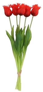 Kytica 7ks tmavo ružových realistických tulipánov Tulips - 31cm - daan kromhout