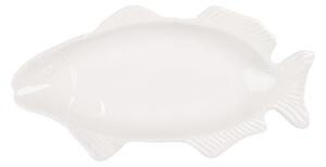 Biela miska / tanier v tvare ryby Fish Bowl - 30*15*3 cm - Clayre & Eef