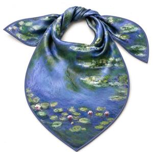 PAOLA RIVELLI Šatka, 90x90 cm Claude Monet Water Lilies (Krásna šatka v originálnom darčekovom baleni z úplne novej kolekcie The Divine Collection značky Paola Rivelli. - Uvádzacia zľava -28%. Nenechajte si ujsť!)
