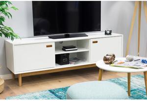 Biely TV stolík Tenzo Svea, dĺžka 170 cm