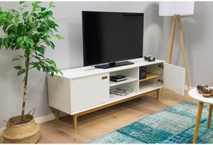 Biely TV stolík Tenzo Svea, dĺžka 170 cm