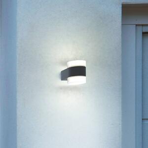 OSRAM LED vonkajšie nástenné svietidlo ENDURA STYLE PUCK, tmavošedá, IP44, Hliník / sivá / zinok, Hliník, Moderný