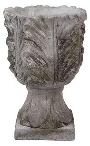 Šedý antik cementový rustikálny kvetináč - Ø 16*24 cm - Clayre & Eef