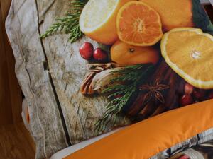 Gipetex Natural Dream 3D talianská obliečka 100% bavlna Canella pomaranč & klinčeky - 140x200 / 70x90 cm