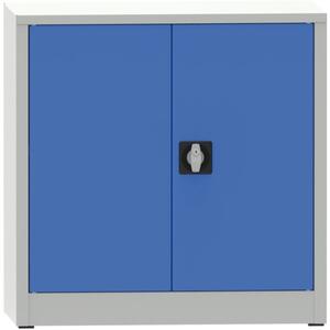 Dielenská policová skriňa na náradie KOVONA JUMBO, 1 polica, zváraná, 800 x 500 x 800 mm, sivá / modrá
