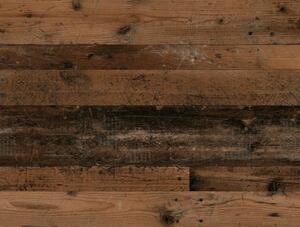 Skrinka Bristol, brúsený kov/vintage drevo
