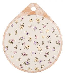 Keramicko-korková podložka pod riad s kvetmi Flowers Coaster - 20*23 cm - Clayre & Eef