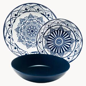 Súprava riadu Boheme Blue, 6 osôb, 18 ks