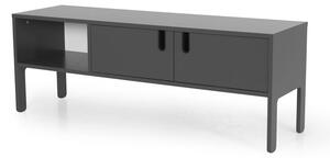 Sivý TV stolík Tenzo Uno, šírka 137 cm