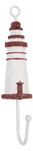 Nástenný háčik zdobený majákom Lighthouse Nautic - 4*4*18 cm - Clayre & Eef