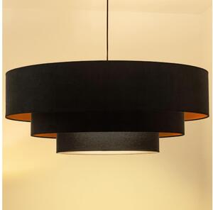 Brilagi - Závesný luster na lanku LUNETA 3xE27/60W/230V pr. 80 cm čierna/zlatá