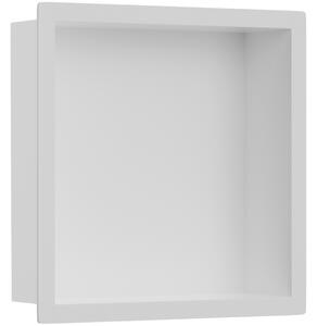 CERANO - Zápustná polička/nika s okrajom do obkladu - biela matná - 30x30x10 cm
