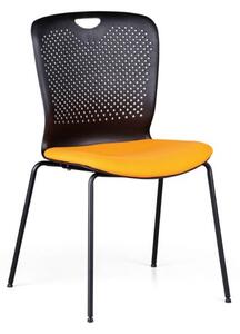 Plastová konferenčná stolička OPEN, oranžová